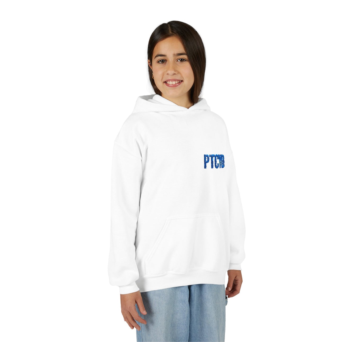 PTCYD EMBROIDERED Youth Heavy Blend Hooded Sweatshirt, Cozy Hoodie for Kids, Stylish Youth Sweatshirt, Perfect for Everyday Wear, Gift for Birthdays