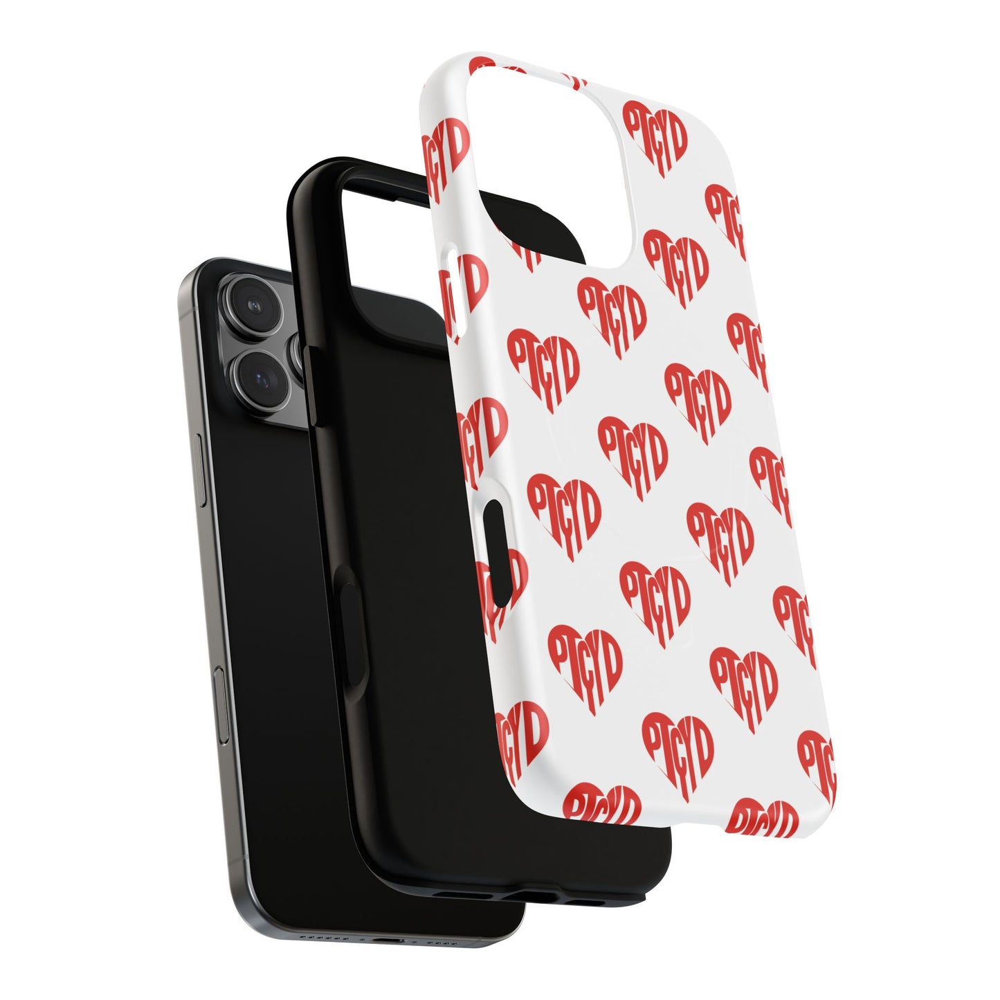 Heart  Magnetic Case Durable Phone Cases with Heart Design, Cute Gift for Teens, Stylish Tech Accessories, Unique Phone Protection