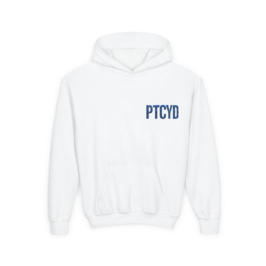 PTCYD EMBROIDERED Youth Heavy Blend Hooded Sweatshirt, Cozy Hoodie for Kids, Stylish Youth Sweatshirt, Perfect for Everyday Wear, Gift for Birthdays